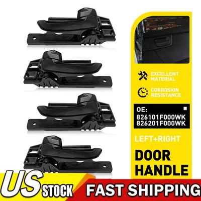 Interior Door Handle For 2005-2010 Kia Sportage Front Rear Left Right Side Black Foto 1 de 4