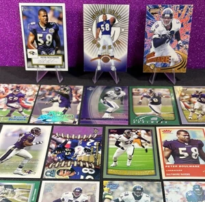 1997 Gold Leaf RC - 2004 Peter Boulware Football Cards Baltimore Ravens Rookie - Picture 1 of 8