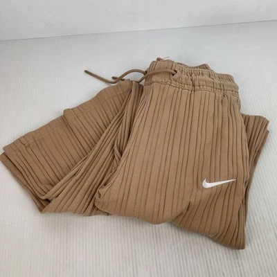 Pantalones acanalados de piernas anchas Nike Sportswear para mujer S crema/blanco W32 L72 Foto 1 de 4