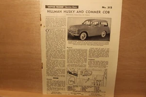 Original HILLMAN HUSKY AND COMMER COB (1959) Motor Trader Service Daten Nr. 315 - Bild 1 von 1