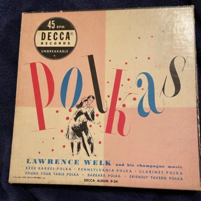 LAWRENCE WELK! - "POLKAS" DECCA 3- 45rpm Box SET From 1949 - Image 1 of 4