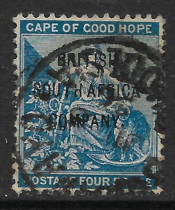 STAMPS-RHODESIA. 1896. 4d Variety Short Leg Last “A” in “AFRICA”. SG: 62 var. GU - Image 1 of 1