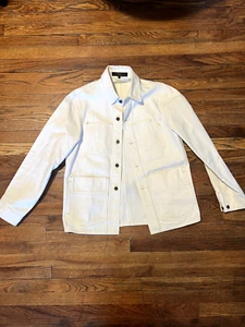 Freemans Sporting Club White Denim Chore Jacket Men Workwear L - Picture 1 of 6