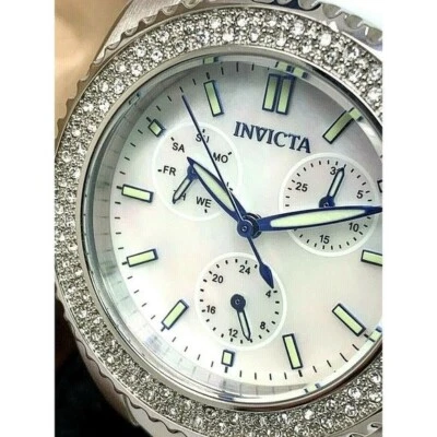 Reloj para mujer Invicta 28486 Angel 38 mm esfera blanca cristales correa de goma Foto 1 de 4