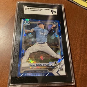 2021 Bowman Draft Chrome 1st Sapphire FRANK MOZZICATO #BDC79 SGC 9 - Picture 1 of 2