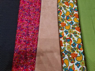 Stoffpaket 5 schöne Stoffreste 30x70cm aus Cord zum Nähen/Patchen Neu - Bild 1 von 3