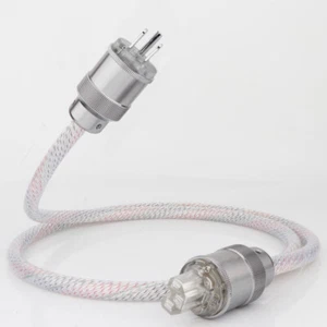 7N OFC Copper Cord with US /EU Power Plug HIFI Amplifier CD Decoder Power Cable - Picture 1 of 11