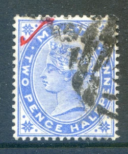 Malta 1885 2½d blue used with red tick in top left corner (2024/07/31#06) - Picture 1 of 2