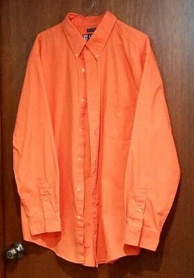 Chaps Easy Care Shirt Men's Size XL Orange Button Down Collar Long Sleeve - Image 1 of 4