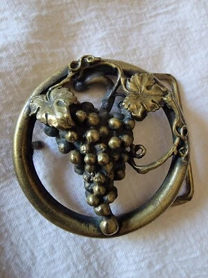 Fivela de cinto de latão vintage dos anos 80  - Imagem 1 de 4