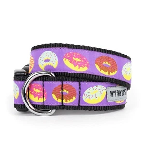 THE WORTHY DOG Donuts Dog Nylon Collar, Purple Sizes XS-XL - Picture 1 of 1