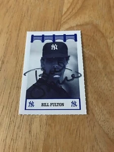 BILL FULTON SIGNED 1992 NEW YORK YANKEES 1980’S WIZ SGA PROMO BASEBALL CARD - Imagen 1 de 2