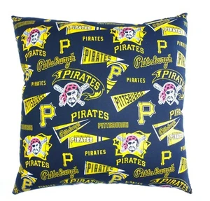 MLB PITTSBURGH PIRATAS ALMOHADA DE ALGODÓN COMPLETA 15 X 15 - REGALOS 4 ESTILOS - Imagen 1 de 12