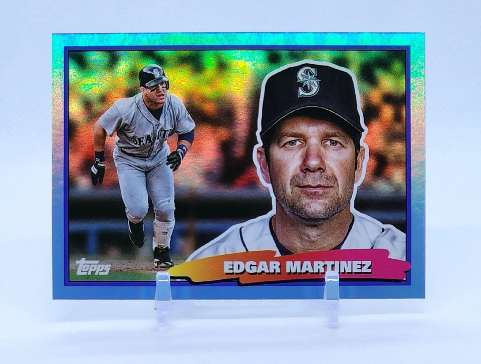2022 Topps Archives EDGAR MARTINEZ Sky Blue Big Foil Parallel MARINERS #88BF-32 - Image 1 of 2