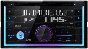 JVC Double Din Bluetooth USB CD iPod Connection Aux Input AM/FM Radio Car Stereo - Picture 1 of 2
