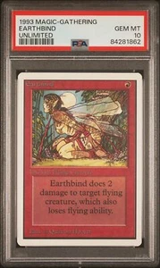 Earthbind (banned) - Unlimited - MTG - GEM MINT - PSA 10. POP 21. MTG in Store - Picture 1 of 2