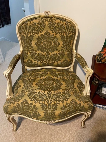 Pair of french louis XIV  Upholstered Arm Chairs Cover