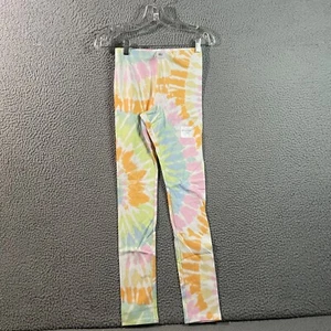 Old Navy Pants Youth 2XL XXL Yellow Rainbow Legging Tie Dye Stretch Gymnastics - Picture 1 of 17