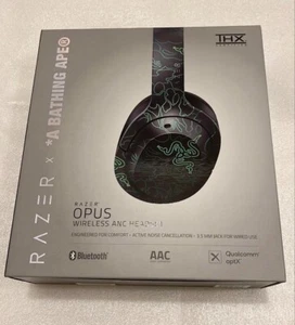 Rare Bape Collaboration Razer A BATHING APE Opus Headphones Tested w/Box used - Picture 1 of 6