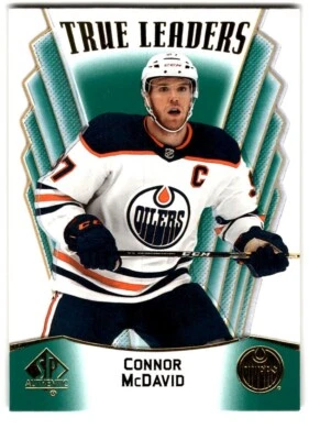 2021-22 SP Authentic True Leaders Green Connor McDavid #TL-1 Edmonton Oilers - Image 1 of 2
