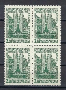 Brazil 1958 Sc# 870 Botanical garden Fountain Rio de Janeiro block 4 MNH - Picture 1 of 1