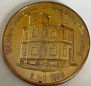 Medaille 1990 Messing Thüringen, Thüringer Wald Hörselberghaus Jubiläum - Bild 1 von 2