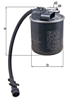 MAHLE Fuel Filter For MERCEDES Sprinter Viano Vito Mixto Tourer 906 6510901552 - Image 1 of 4