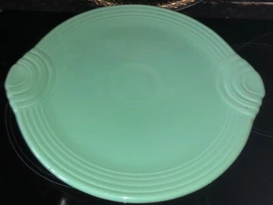 Fiesta USA Homer Laughlin green ceramic cake plate - Picture 1 of 4