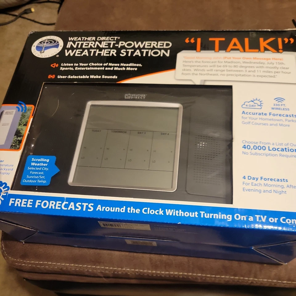 La Crosse Technology Weather Direct WA-1440U 4-Day Talking Internet-Powered  - Image 1 of 2