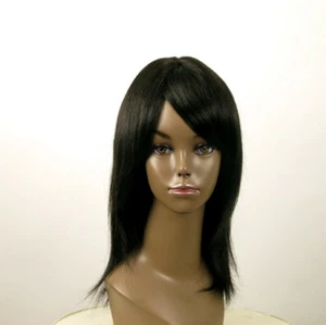 AFRO Damen Perücke 100% mittellanges Haar natur schwarz KOKO 02/1b - Bild 1 von 9