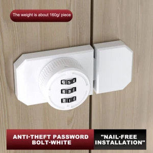 Cabinet Combination Lock Password Hasp 3-Digit Locks Zinc Alloy Cabinet Door AUS - Picture 1 of 18