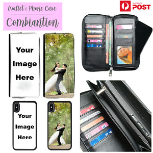 For Galaxy S21 Ultra S20 Note 10 Leather Wallet Case Custom Personalised Photo