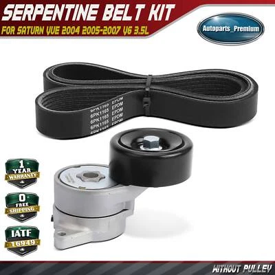 Kit de componentes de transmisión por correa Serpentine de 2 piezas para Saturn Vue 2004 2005 2006 2007 3,5 L Foto 1 de 4