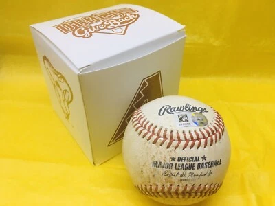 STONE GARRETT "ROOKIE SINGLE HIT #5" MLB Game Used Baseball WASHINGTON NATIONALS - Image 1 of 4