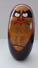 Vintage 7" Kokeshi Japanese Wooden  Daruma Doll Heavy For Perseverance And Luck