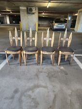 French Designer Nicolas  Blandin Barbarian Brutalist Dining Chairs Set Of 4