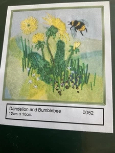 Rowandean Embroidery Kit Dandelion And Bumblebee - Picture 1 of 3