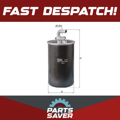 Filtro de combustível compatível com JEEP COMPASS MK49 2.0D 2006 na Mahle 5085581AD 5166780AA Novo - Imagem 1 de 4