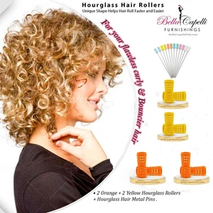 20% OFF - 2 Pack of Orange + 2 Yellow + Pack of 25 pack of Hourglass 5" Metal - Picture 1 of 8