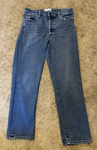 EVEREVE EVER STRAIGHT HIGH RISE FIT STRETCH MEDIUM WASH DENIM SIZE 30 Button Fly - Picture 1 of 10