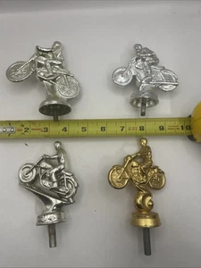 Oldtimer Metall Motorrad Pokal Topper Lot 2 (4 Stück) 60er bis 80er Jahre - Bild 1 von 6