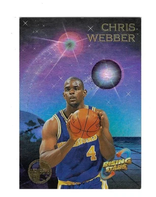 克里斯·韦伯 1994 - 95 TOPPS 体育场俱乐部“RISING STARS”会员仅限 SP 30.00 美元 — 第 1/2 张图片