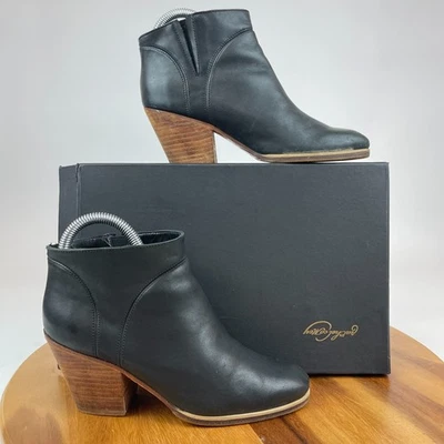 Mujeres Rachel Comey Mars Negro Cuero Tacón Botines Botas Talla 6.5 M Usadas en Excelente Condición Foto 1 de 4