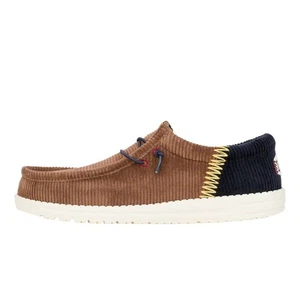 Zapatos informales Hey Dude Wally Funk de pana para hombre, jean espresso/azul, M13 - Imagen 1 de 7