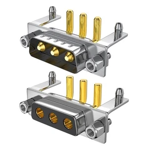 40A Current 3W3 Right Angle Solder Connector Gold Plated Coppered Contacts - Picture 1 of 10