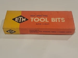 Full Box ETM Israel Super Cobalt HSS Square Lathe Cutter Tool Bit 5/16" x 2-1/2" - Picture 1 of 7