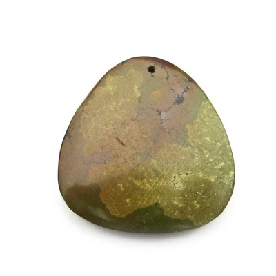 39 мм реальный коричневый зеленый бирюзовый камень подвеска, деревенский примитивной огранки, гладкий - Изображение 1 из 4