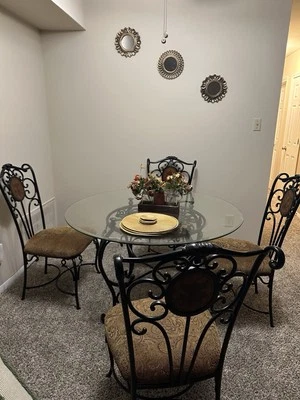 Mainstays 5 шт. стеклянный металлический обеденный набор - WM2412RDC - Изображение 1 из 2