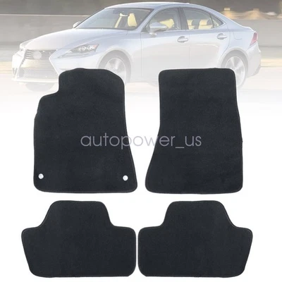 Alfombrillas delanteras y traseras de terciopelo para Lexus IS350 IS250 F 2006-2013 negras Foto 1 de 4