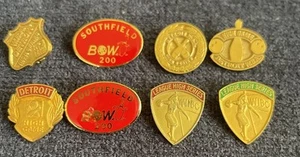 Vintage Women's Bowling Hat/Lapel Pins EUC Lot 8 Pin backs 1960’s-1980’s Detroit - Picture 1 of 3